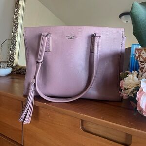 Kate Spade Mauve Leather Tote with Tassel